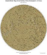 Image of Kawelu/Helen Hemisphere of Venus relief map