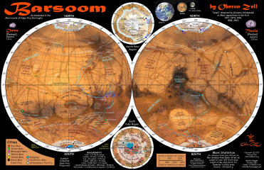 Image of Oberon Zell's map of Barsoom